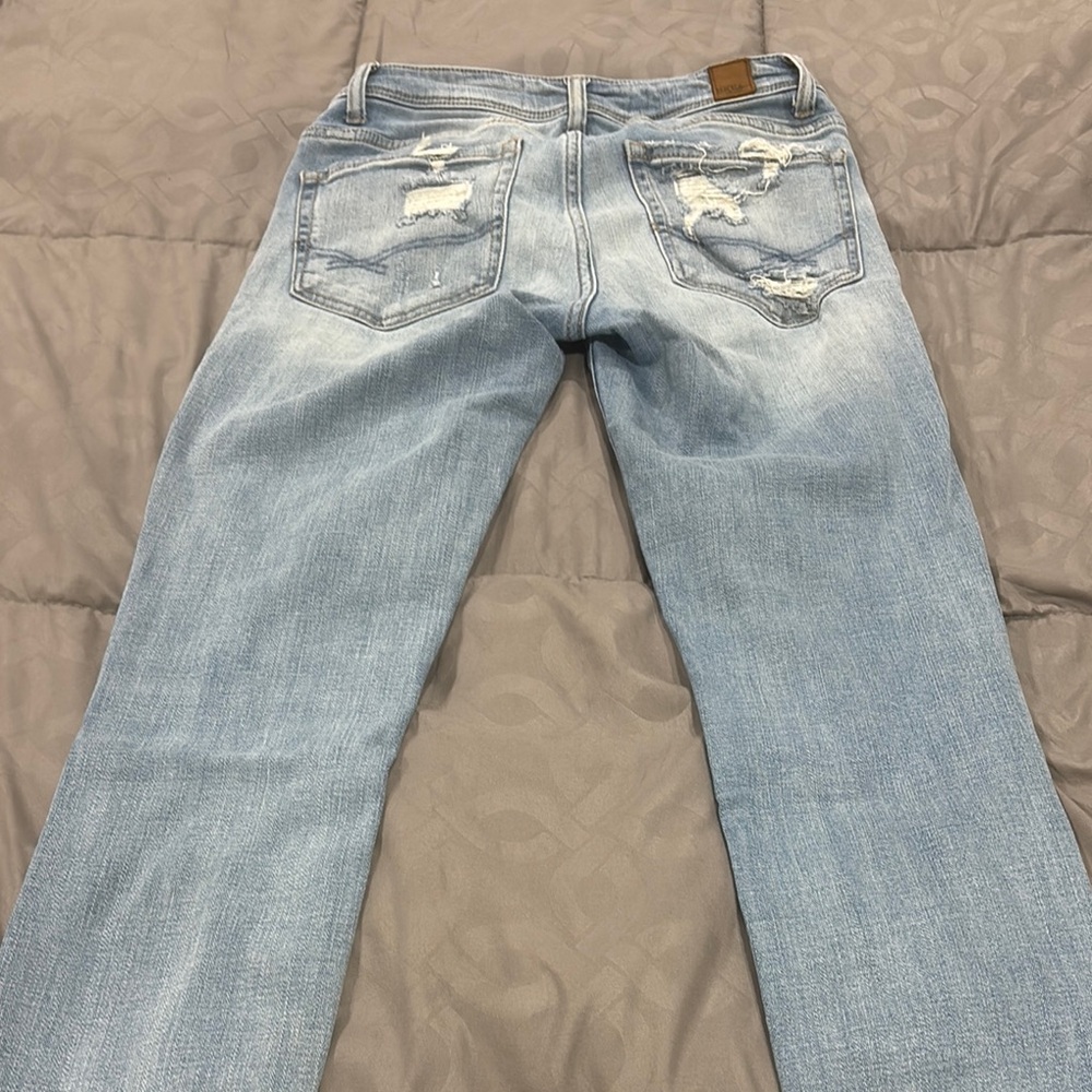 BKE Blue Boyfriend Jeans with Distressed Details - Picture 5 of 5